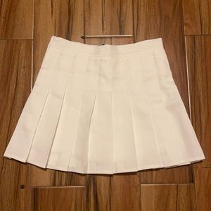 White Pleated Skirt
